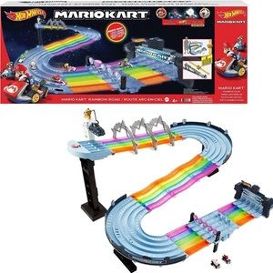 EARLY CHRISTMAS SALE!! NIB** Hot Wheels Mariokart Rainbow Road Race Track